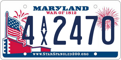 MD license plate 4AX2470