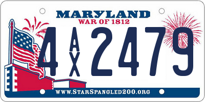 MD license plate 4AX2479