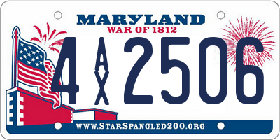 MD license plate 4AX2506