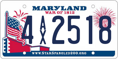 MD license plate 4AX2518
