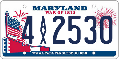 MD license plate 4AX2530