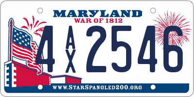 MD license plate 4AX2546