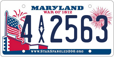 MD license plate 4AX2563