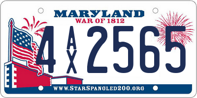 MD license plate 4AX2565