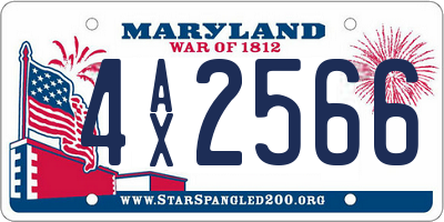 MD license plate 4AX2566