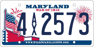MD license plate 4AX2573
