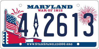 MD license plate 4AX2613