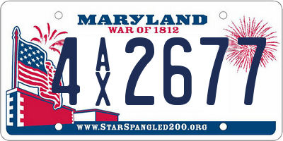MD license plate 4AX2677