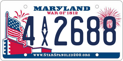 MD license plate 4AX2688