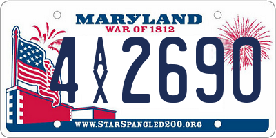 MD license plate 4AX2690