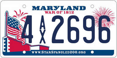 MD license plate 4AX2696