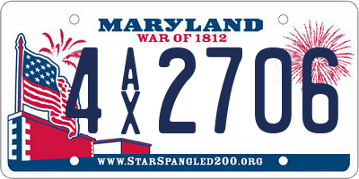 MD license plate 4AX2706