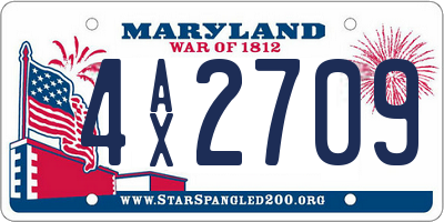 MD license plate 4AX2709
