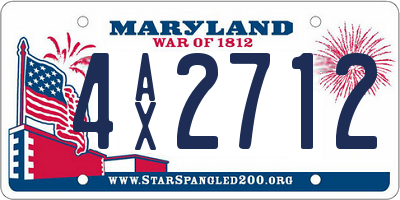 MD license plate 4AX2712