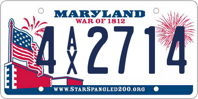 MD license plate 4AX2714