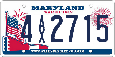 MD license plate 4AX2715