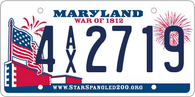 MD license plate 4AX2719