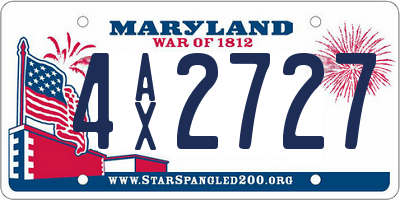 MD license plate 4AX2727