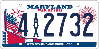 MD license plate 4AX2732
