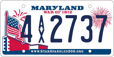 MD license plate 4AX2737