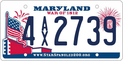 MD license plate 4AX2739