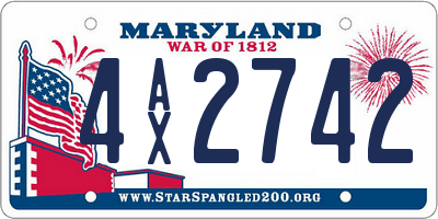 MD license plate 4AX2742
