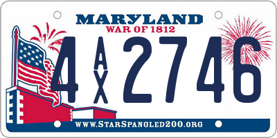 MD license plate 4AX2746