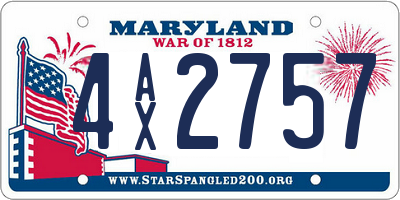 MD license plate 4AX2757