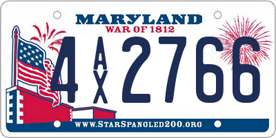 MD license plate 4AX2766