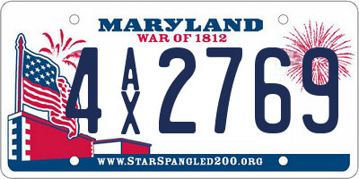 MD license plate 4AX2769