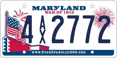 MD license plate 4AX2772