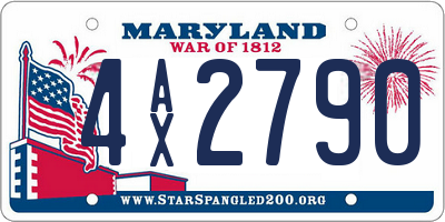 MD license plate 4AX2790