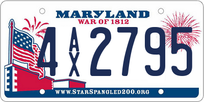 MD license plate 4AX2795
