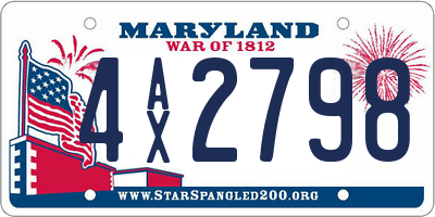 MD license plate 4AX2798