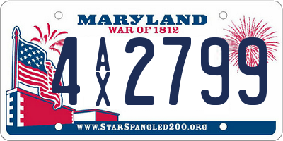 MD license plate 4AX2799