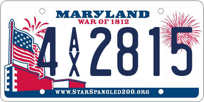 MD license plate 4AX2815