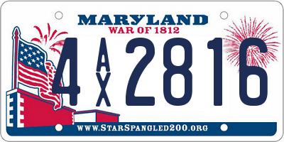 MD license plate 4AX2816