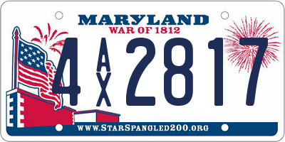 MD license plate 4AX2817