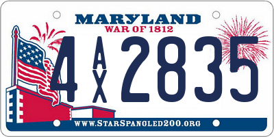 MD license plate 4AX2835