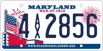 MD license plate 4AX2856