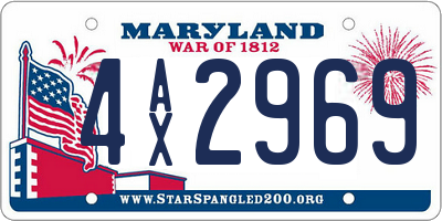 MD license plate 4AX2969