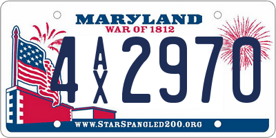 MD license plate 4AX2970