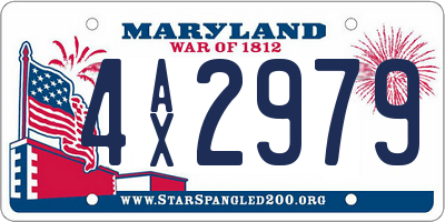 MD license plate 4AX2979