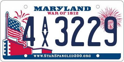 MD license plate 4AX3229