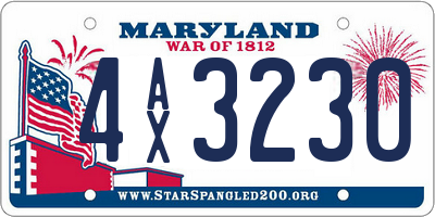 MD license plate 4AX3230