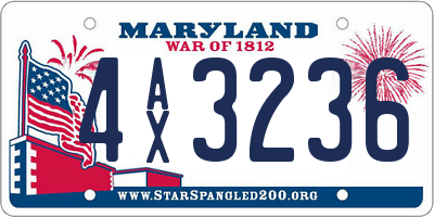 MD license plate 4AX3236