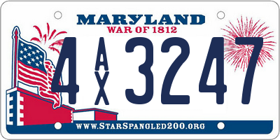 MD license plate 4AX3247