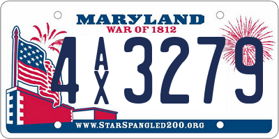 MD license plate 4AX3279