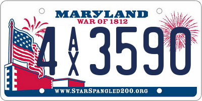 MD license plate 4AX3590