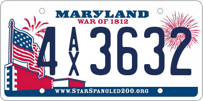 MD license plate 4AX3632